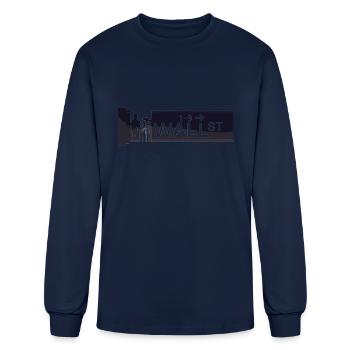 NY Stock Exchange Bull - Men's Long Sleeve T-Shirt - navy - Front