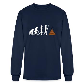 I Poop A Lot - Men's Long Sleeve T-Shirt - navy - Front