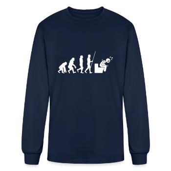 I Poop A Lot - Men's Long Sleeve T-Shirt - navy - Front