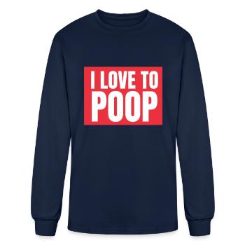 I Poop A Lot - Men's Long Sleeve T-Shirt - navy - Front