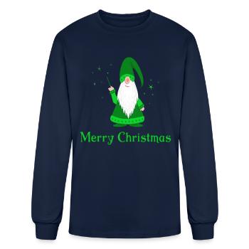 merry christmas green secret santa - Men's Long Sleeve T-Shirt - navy - Front