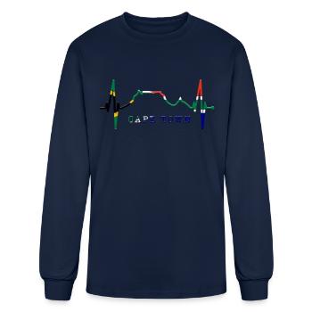 Cape Town Skyline South Africa Love Table Mountain - Men's Long Sleeve T-Shirt - navy - Front