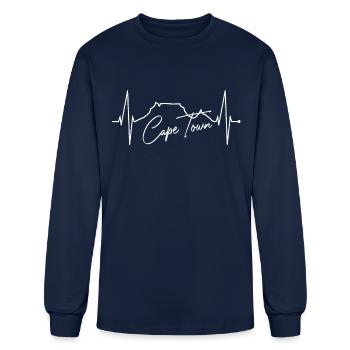Cape Town Skyline South Africa Love Table Mountain - Men's Long Sleeve T-Shirt - navy - Front
