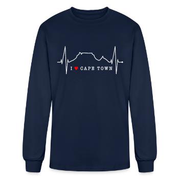Cape Town Skyline South Africa Love Table Mountain - Men's Long Sleeve T-Shirt - navy - Front