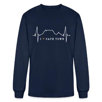 Cape Town Skyline South Africa Love Table Mountain - Men's Long Sleeve T-Shirt - navy - Front
