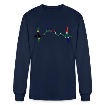 Cape Town Skyline South Africa Love Table Mountain - Men's Long Sleeve T-Shirt - navy - Front