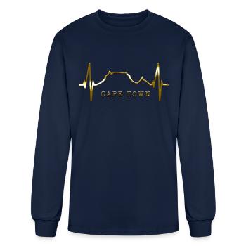 Cape Town Skyline South Africa Love Table Mountain - Men's Long Sleeve T-Shirt - navy - Front
