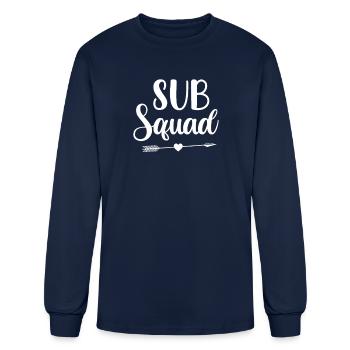 Sub Squad, teacher substitute - Men's Long Sleeve T-Shirt - navy - Front