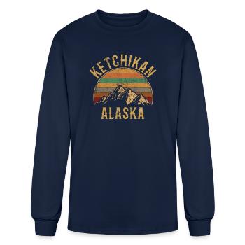 Ketchikan alaska, alaska - Men's Long Sleeve T-Shirt - navy - Front