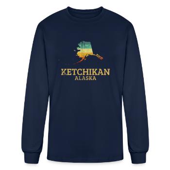 Ketchikan alaska, alaska - Men's Long Sleeve T-Shirt - navy - Front