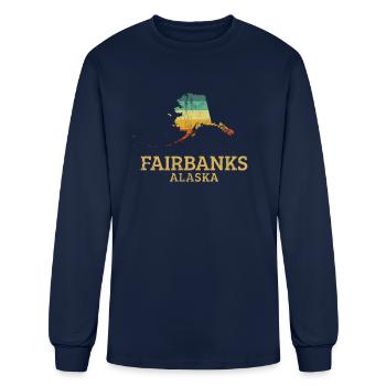Fairbanks alaska, alaska - Men's Long Sleeve T-Shirt - navy - Front