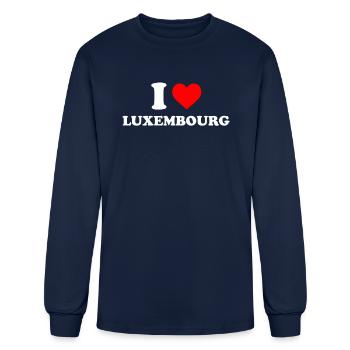 I love Luxembourg, Luxembourger - Men's Long Sleeve T-Shirt - navy - Front