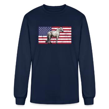 appaloosa equestrian horse - Men's Long Sleeve T-Shirt - navy - Front