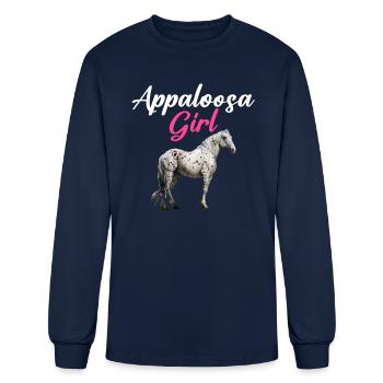 appaloosa equestrian horse - Men's Long Sleeve T-Shirt - navy - Front