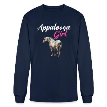 appaloosa equestrian horse - Men's Long Sleeve T-Shirt - navy - Front