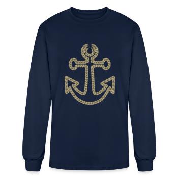 Ancre - T-shirt à manches longues Homme - marine - Devant