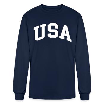 ÉTATS-UNIS - T-shirt à manches longues Homme - marine - Devant