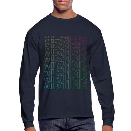airtime textblock hollow wave rainbow - Men's Long Sleeve T-Shirt