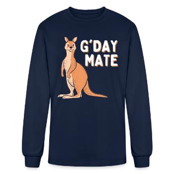 Kangaroo G'Day Mate - Men's Long Sleeve T-Shirt - navy - Front