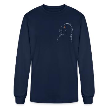 Soar Bravely - Men's Long Sleeve T-Shirt - navy - Front