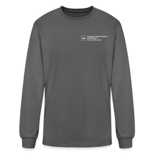 SOM Two Line Horizontal Primary Logo CWRU WHITE 1 - Men's Long Sleeve T-Shirt