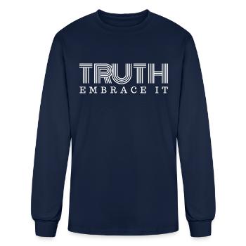 TRUTH EMBRACE - Men's Long Sleeve T-Shirt - navy - Front
