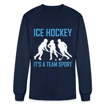 Ice Hockey It´s a Team Sport - Men's Long Sleeve T-Shirt - navy - Front