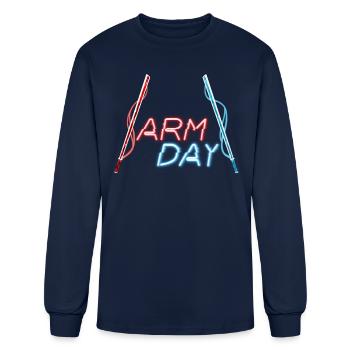 Arm Day Artsy Beat Saber - Men's Long Sleeve T-Shirt - navy - Front