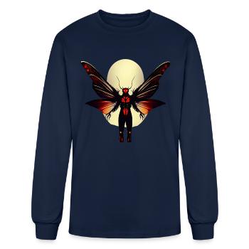 Red-eyed Mothman - Men's Long Sleeve T-Shirt - navy - Front