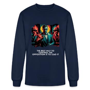 Lead the Opposition with Confidence Vintage - Men's Long Sleeve T-Shirt - navy - Front