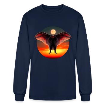 Mothman at sunset - Men's Long Sleeve T-Shirt - navy - Front