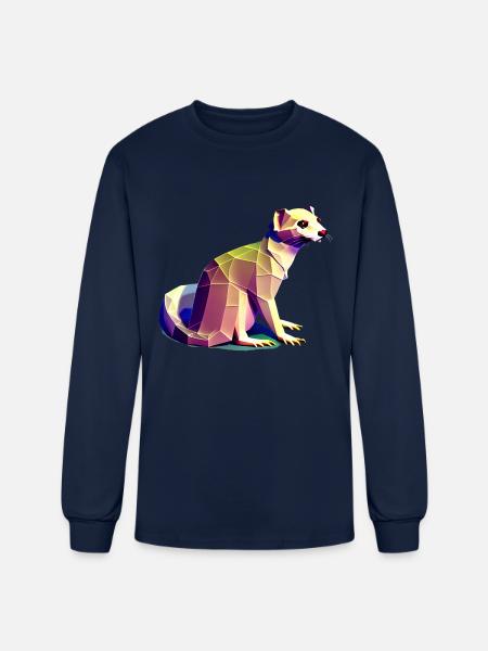 Polygon ferret - Men's Long Sleeve T-Shirt - navy