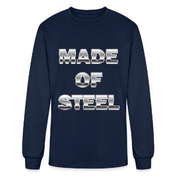 Made of steel - Men's Long Sleeve T-Shirt - navy - Front