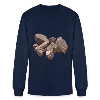rocks Design - Men's Long Sleeve T-Shirt - navy - Front