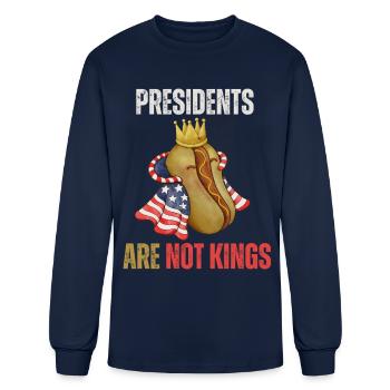 Anti Trump,Rejecting Kings,No Kings In America - Men's Long Sleeve T-Shirt - navy - Front