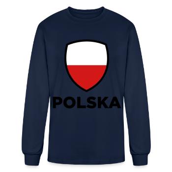 National Flag of Poland - Men's Long Sleeve T-Shirt - navy - Front
