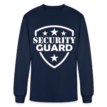 Security Guard Bouncer Doorman Job - Men's Long Sleeve T-Shirt - navy - Front