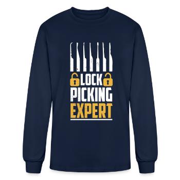 Lock Picking Expert Pick Picker Locks - Men's Long Sleeve T-Shirt - navy - Front
