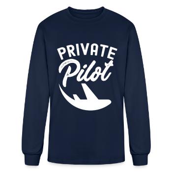 Pilote privé Avion Petit avion - T-shirt à manches longues Homme - marine - Devant