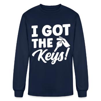 I Got The Keys Homeowner Landlord Home House - Men's Long Sleeve T-Shirt - navy - Front