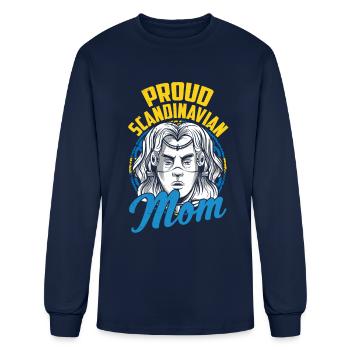 Proud Scandinavian Mom Swedish Nordic Scandinavia - Men's Long Sleeve T-Shirt - navy - Front