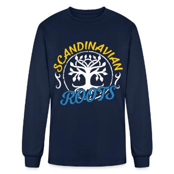 Scandinavian Roots Swedish Nordic Scandinavia - Men's Long Sleeve T-Shirt - navy - Front