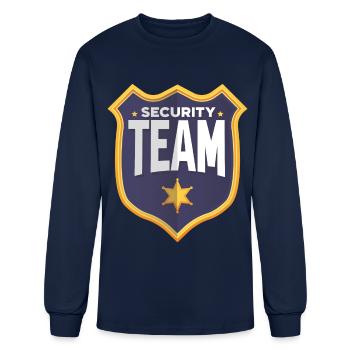 Security Team Guard Doorman Job Bouncer - Men's Long Sleeve T-Shirt - navy - Front