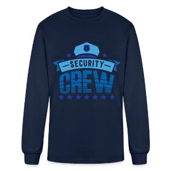 Security Crew Job Doorman Guard Bouncer - Men's Long Sleeve T-Shirt - navy - Front