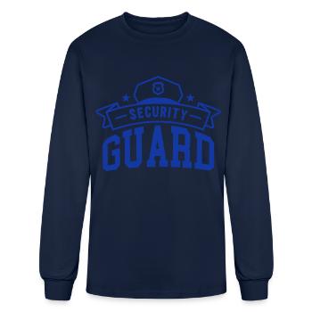 Security Guard Bouncer Doorman Job - Men's Long Sleeve T-Shirt - navy - Front