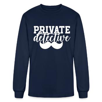 Détective privé Enquêteur Espion Enquête - T-shirt à manches longues Homme - marine - Devant