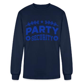Party Security Job Bouncer Guard Doorman - Men's Long Sleeve T-Shirt - navy - Front