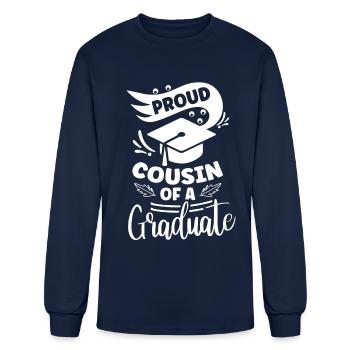 Fier cousin d’un diplômé diplômé - T-shirt à manches longues Homme - marine - Devant