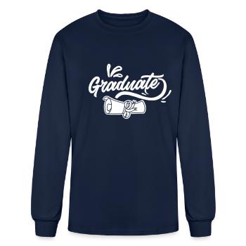 Équipe de diplômés Diplômés Dictons de remise des diplômes - T-shirt à manches longues Homme - marine - Devant