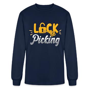 Lock Picking Pick Picker Locks - Men's Long Sleeve T-Shirt - navy - Front